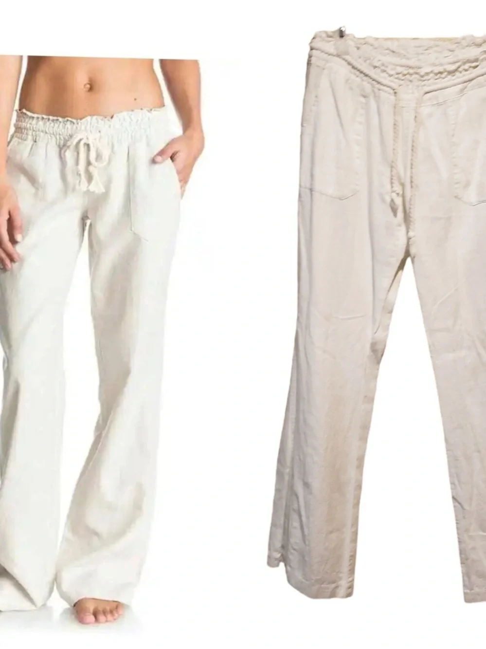Roxy Wide-Leg Drawstring Pants Size Medium - Picture 2 of 16
